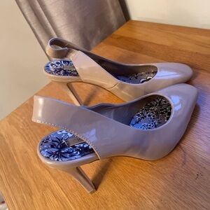 Next Nude Patent Slingback Heels